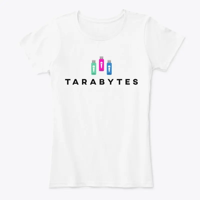 White USB Tarabytes shirt